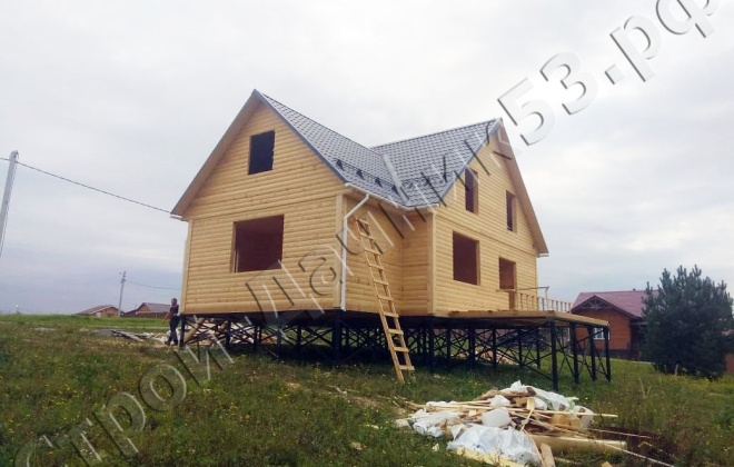 3 Брусовой дом К-35 9×9, 166.5 м², Калужская область, Малоярославецкий район, Деревня Бураково (5)
